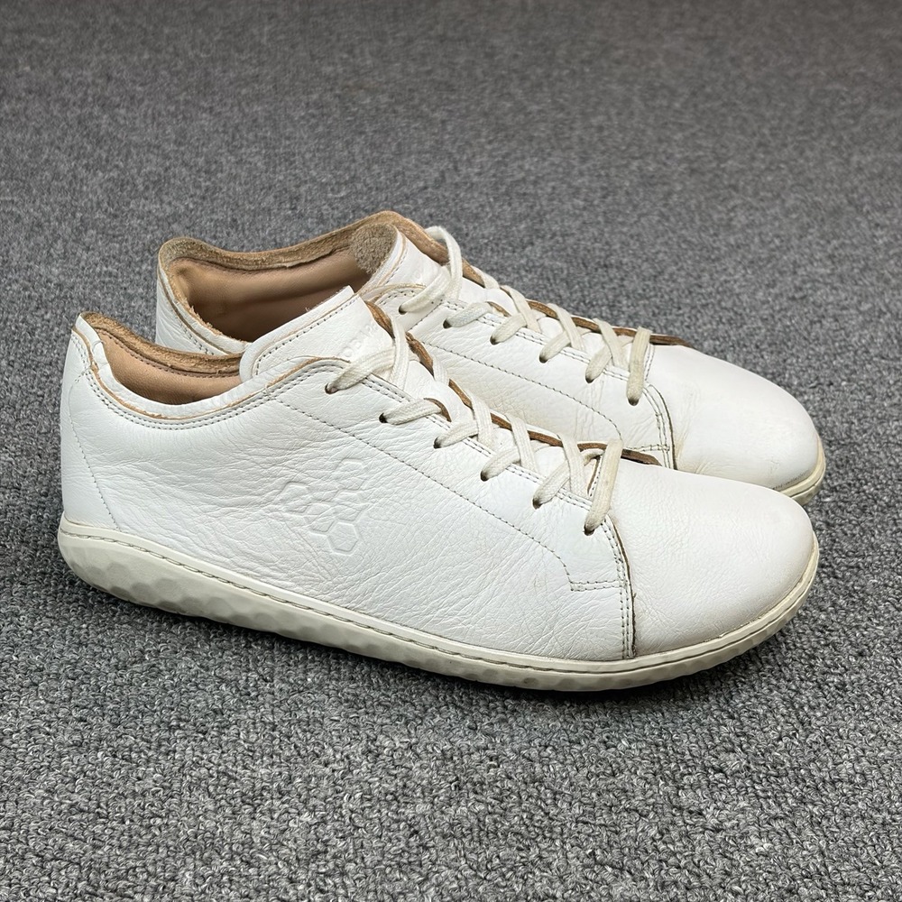 Vivobarefoot Geo Court III White Leather Barefoot Sneakers Women's EU 39 US 8